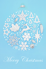 Image showing Merry Christmas Abstract Bauble Decoration