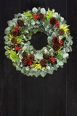 Image showing Natural Spruce Fir Winter Solstice Wreath