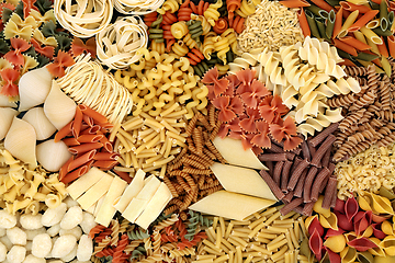 Image showing Large Collection of Italian Pasta Types