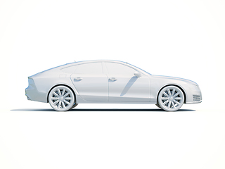 Image showing 3d Car White Blank Template