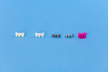 Image showing different types of dental tooth crowns