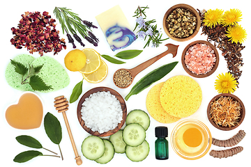 Image showing Natural Skin Care Beauty Treatment Products