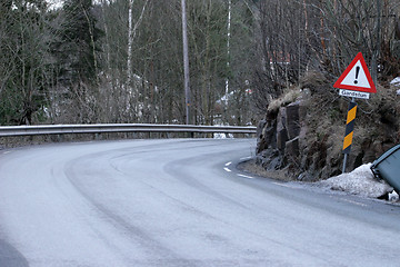 Image showing Dangerous turn