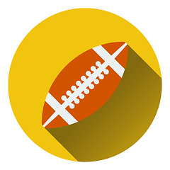 Image showing Flat design icon of American football ball in ui colors