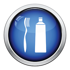 Image showing Toothpaste and brush icon