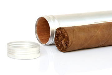 Image showing open cigar case