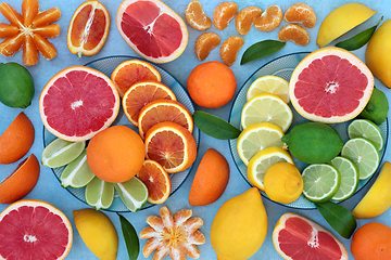 Image showing Fresh Citrus Fruit Assortment 