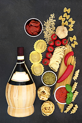 Image showing Healthy Mediterranean Italian Food Ingredients