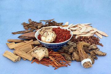 Image showing Traditional Chinese Herbal Medicine Herbs and Spice  