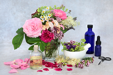 Image showing Summer Flowers for Natural Herbal Remedies