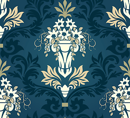 Image showing Damask seamless pattern