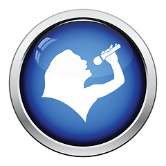 Image showing Karaoke womans silhouette icon