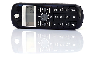 Image showing reflected telephone device