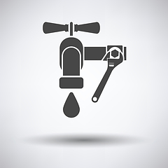 Image showing Icon of wrench and faucet