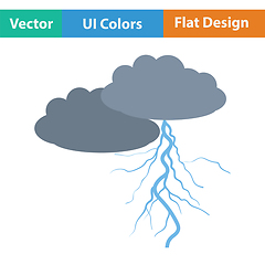 Image showing Clouds and lightning icon