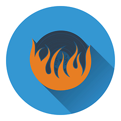 Image showing Flame vinyl icon