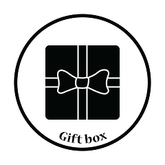 Image showing Gift box with ribbon icon