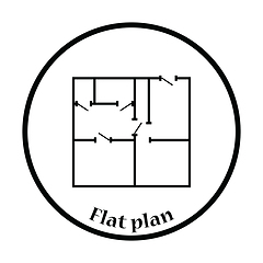 Image showing Icon of apartment plan