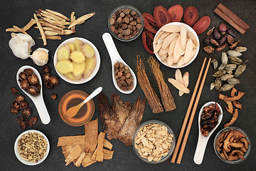 Image showing Traditional Chinese Herbs to Treat Cold and Flu Virus