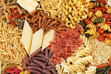 Image showing Selection of Dried Pasta Types