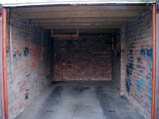 Image showing Empty brick garage