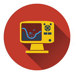 Image showing Icon of echo sounder  