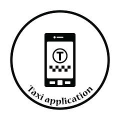 Image showing Taxi service mobile application icon