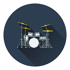 Image showing Drum set icon