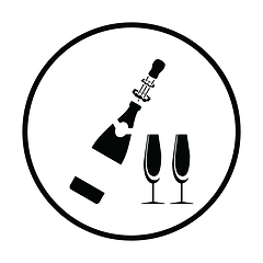 Image showing Party champagne and glass icon