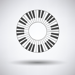 Image showing Piano circle keyboard icon