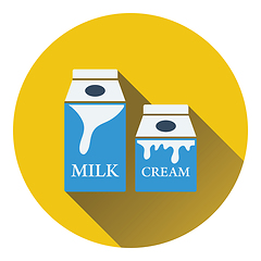 Image showing Milk and cream container icon