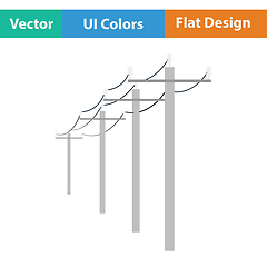 Image showing High voltage line icon