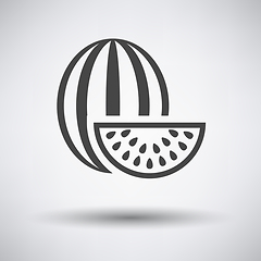 Image showing Watermelon icon on gray background