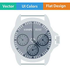 Image showing Flat design icon of Watches