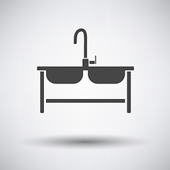 Image showing Double sink icon 