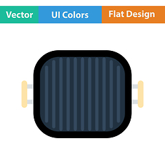 Image showing Flat design icon of Grill pan