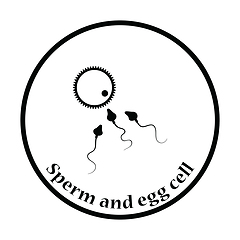 Image showing Sperm and egg cell icon
