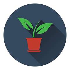 Image showing Plant in flower pot icon