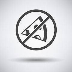 Image showing Prohibited pizza icon 