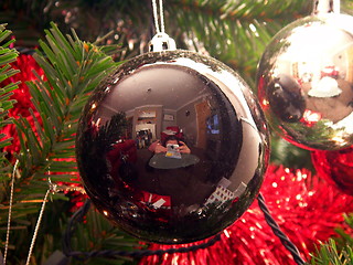 Image showing Black Christmas bauble decoration