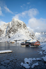 Image showing Morning in Hamnoya at the Lofoten, Norway