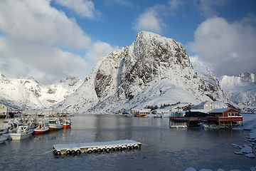 Image showing Morning in Hamnoya at the Lofoten, Norway