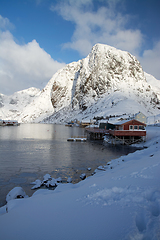 Image showing Morning in Hamnoya at the Lofoten, Norway