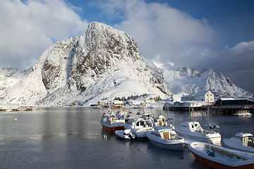 Image showing Morning in Hamnoya at the Lofoten, Norway