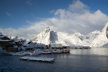 Image showing Morning in Hamnoya at the Lofoten, Norway