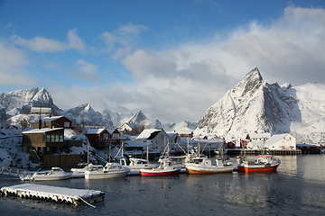 Image showing Morning in Hamnoya at the Lofoten, Norway