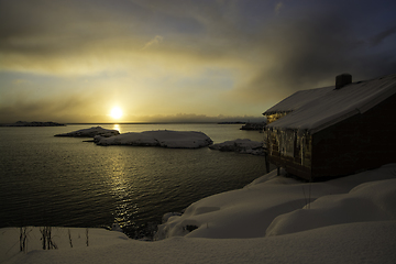 Image showing Sunrise in A, Lofoten, Norway