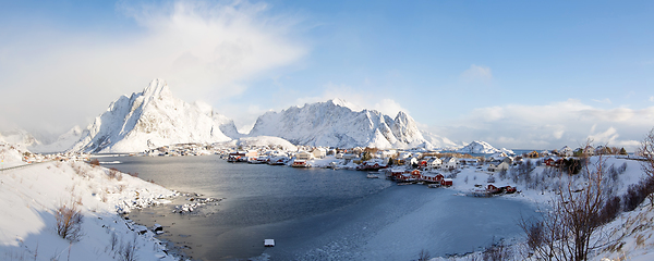 Image showing Morning in Reine at the Lofoten, Norway