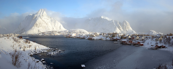 Image showing Morning in Reine at the Lofoten, Norway