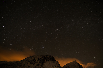 Image showing Starry Sky in Winter in Norway